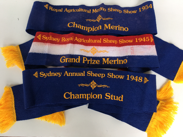AWARD SASH, Felt 1940s 50s Agricultural Show